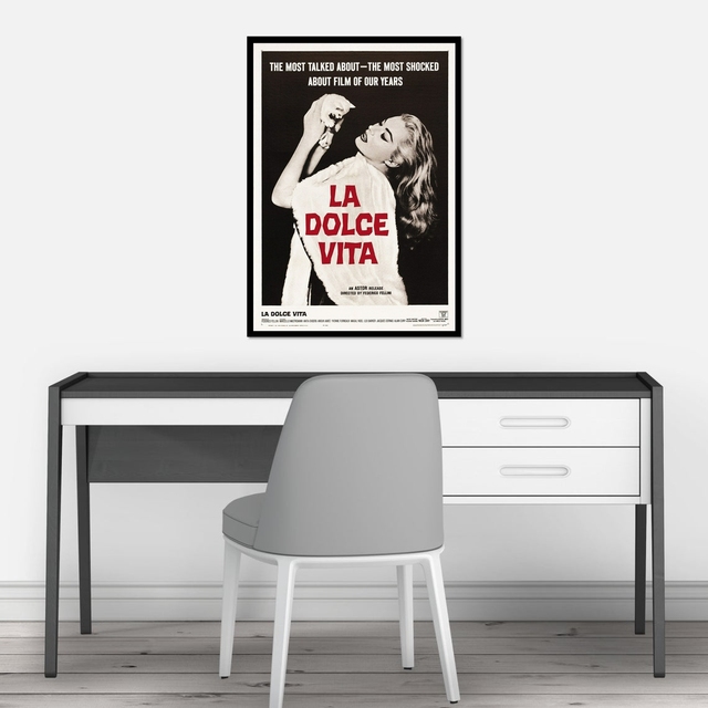 Plakaty i obrazy na ścianę La Dolce Vita Movie - malarstwo nowoczesne do salonu i sypialni - dekoracja wnętrza Cuadros - Wianko - 4