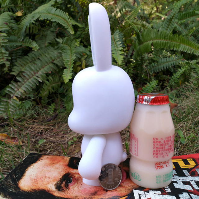 Figurka królika z PVC, DIY, 7 cali, długie uszy, zestaw 2 sztuk - Wianko - 3