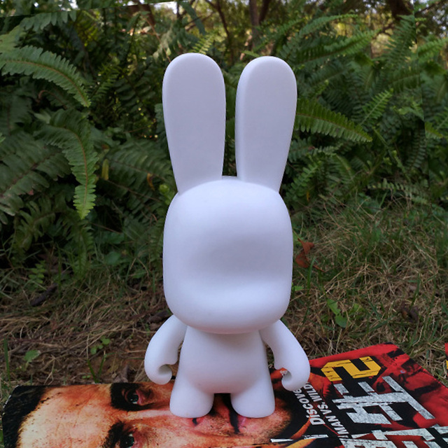 Figurka królika z PVC, DIY, 7 cali, długie uszy, zestaw 2 sztuk - Wianko - 1