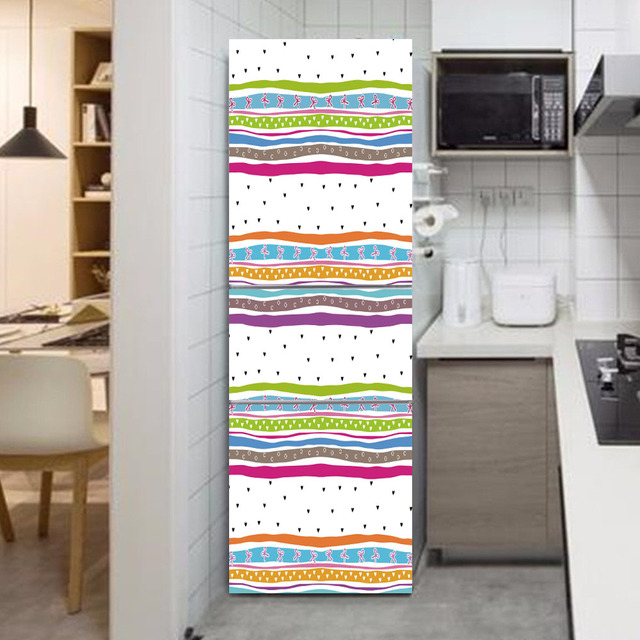 Jednoczęściowe winylowe naklejki tapety dekoracyjne na lodówkę w stylu Pared Wrap - idealne do ozdabiania kuchni - Wianko - 18