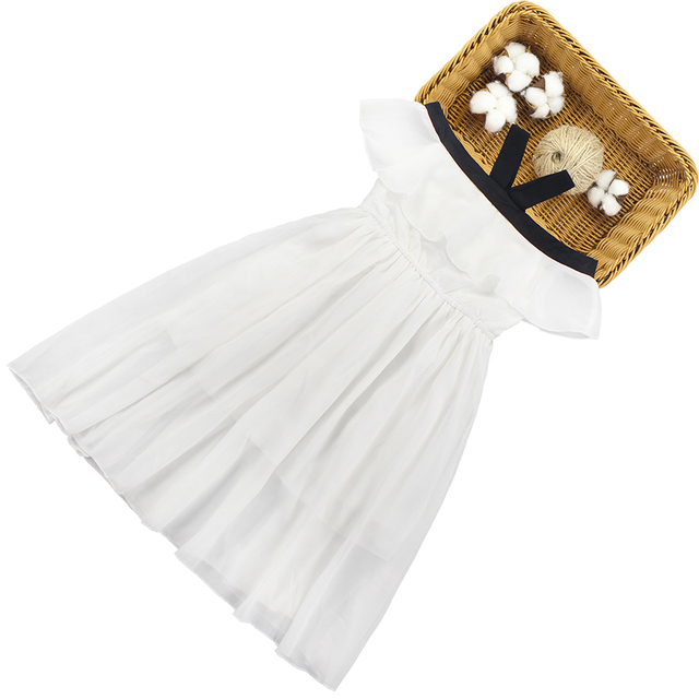 Sukienka plażowa dla dziewczynek w wieku 6-14 lat - biała, letnia moda 2019 - Wianko - 20