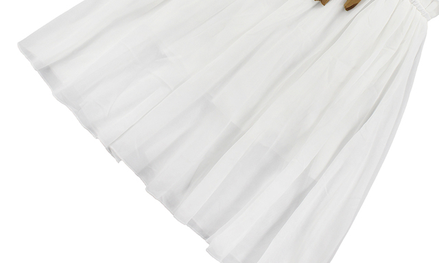Sukienka plażowa dla dziewczynek w wieku 6-14 lat - biała, letnia moda 2019 - Wianko - 28