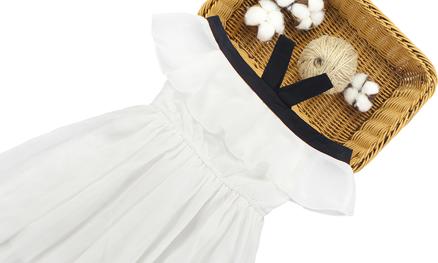 Sukienka plażowa dla dziewczynek w wieku 6-14 lat - biała, letnia moda 2019 - Wianko - 38