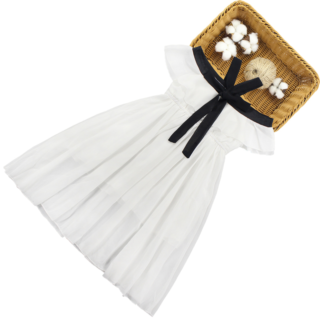 Sukienka plażowa dla dziewczynek w wieku 6-14 lat - biała, letnia moda 2019 - Wianko - 18