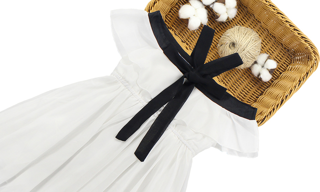 Sukienka plażowa dla dziewczynek w wieku 6-14 lat - biała, letnia moda 2019 - Wianko - 34