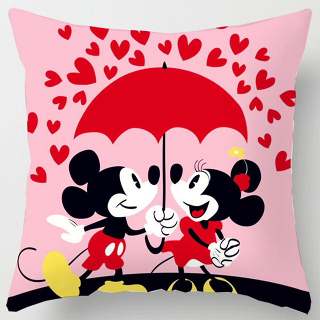 Miękka poszewka na poduszkę Disney Mickey Mouse Minnie Mouse, pluszowa, 45x45cm - Wianko - 8