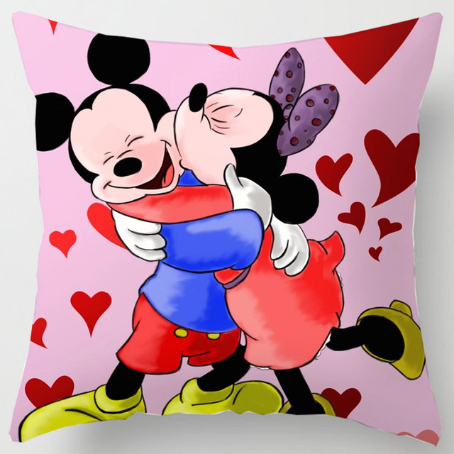 Miękka poszewka na poduszkę Disney Mickey Mouse Minnie Mouse, pluszowa, 45x45cm - Wianko - 9