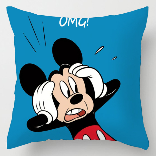 Miękka poszewka na poduszkę Disney Mickey Mouse Minnie Mouse, pluszowa, 45x45cm - Wianko - 3