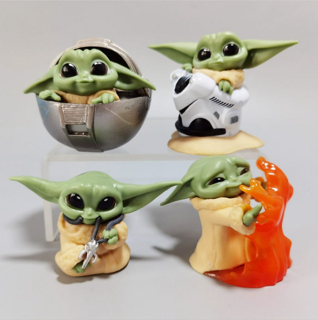 Figurki akcji Disney Baby Yoda Star Wars - 4 sztuki pcv modele rysunkowe z Anime i TV Manga dla chłopców - Wianko - 2