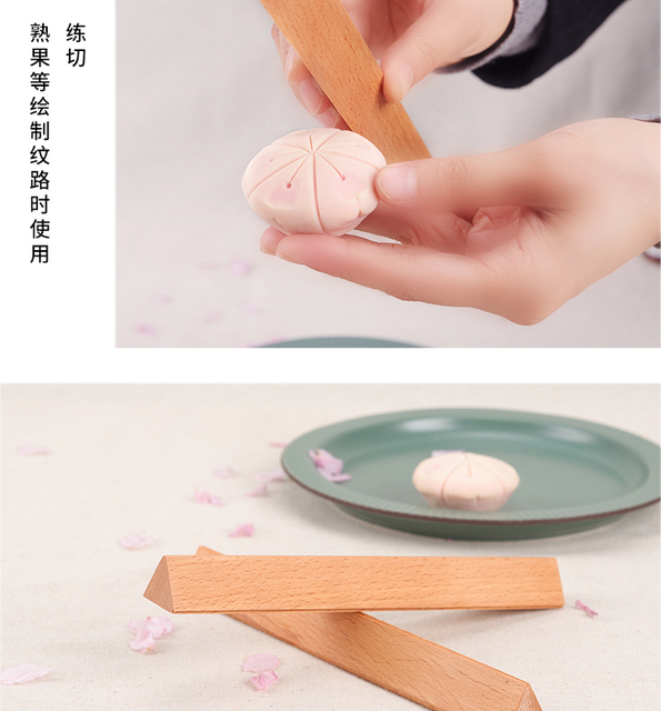 Japoński Trójkątowy Kij formy do gliny wagashi owocowy - podstawowy, praktyczny do cięcia - Wianko - 4