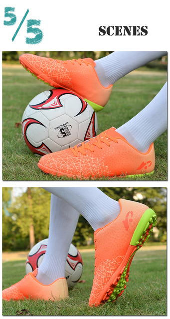 Męskie buty piłkarskie z wysokimi kostkami i korkami, idealne dla nastolatków i dzieci do piłki halowej oraz sportowych treningów - Wianko - 7
