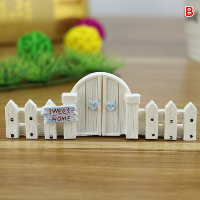 Miniaturka ogrodzenia z żywicy – zestaw DIY z akcesoriami do mikro krajobrazu, domek dla lalek, Bonsai Terrarium Ornament - Wianko - 9