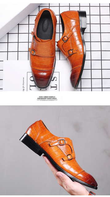 Męskie buty formalne oxfordy w rozmiarze plus skórzane na wesele, w stylu brytyjskim, wykonane z cielęcej skóry Zapatos Hombre - Wianko - 13