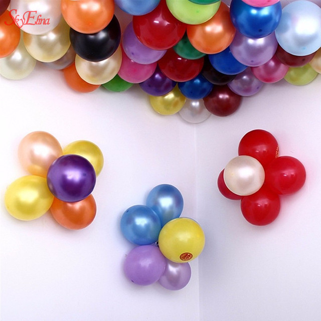 10 różowych perłowych lateksowych balonów nadmuchiwanych dekoracji - ślubne, urodzinowe, dekoracje powietrzne - 6Z SH032-D-10 - Wianko - 5