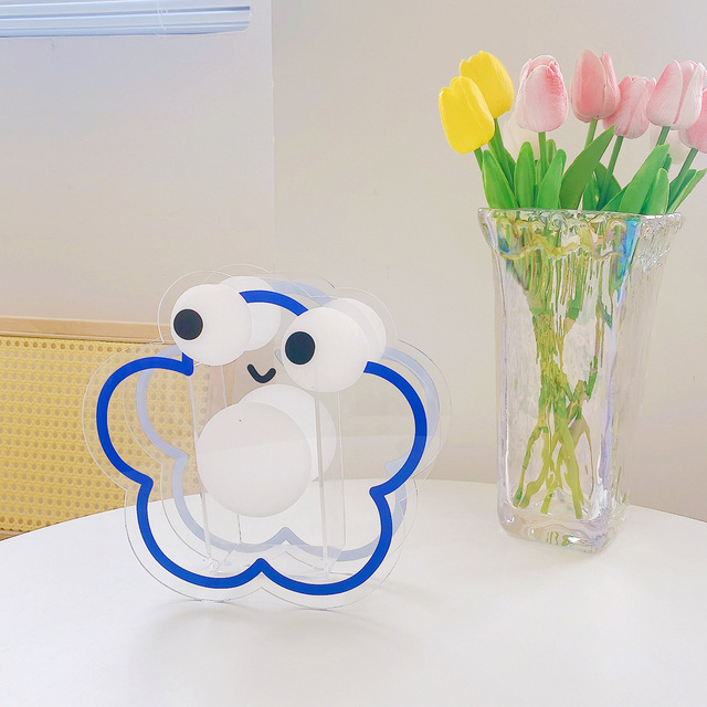 Plastikowy geometryczny niedźwiedź - przezroczysty akrylowy wazon o stylu skandynawskim - Wianko - 4