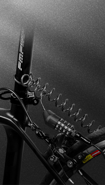 Blokada rowerowa Mini hasłowa blokada kasku rowerowego WEST BIKING z trwałą stalową linką - akcesoria rowerowe motocyklowe - Wianko - 12