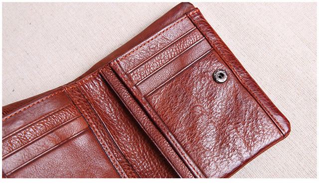 Klasyczny portfel męski z prawdziwej skóry w stylu vintage literka PNDME ze skóry wołowej - krotki model na karty, monety i banknoty - Wianko - 22