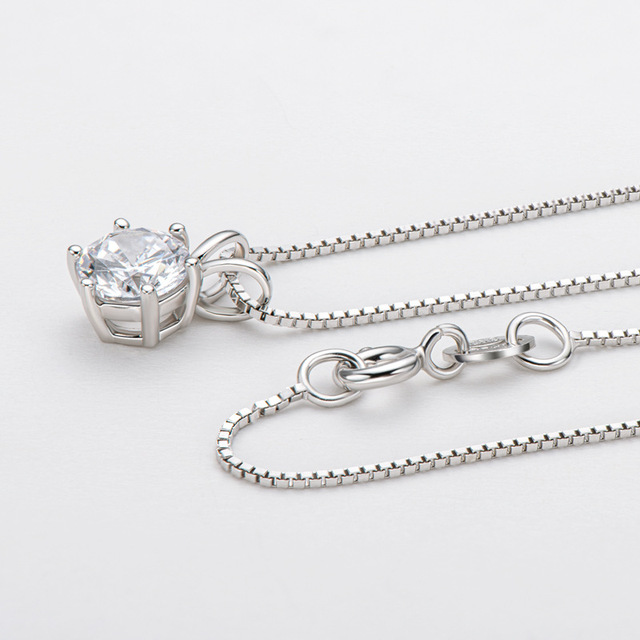Naszyjnik JoyceJelly Classic 1ct Moissanite - srebrny 925 wisiorek diamentowy dla kobiet - biżuteria zaręczynowa w prezencie - Wianko - 8