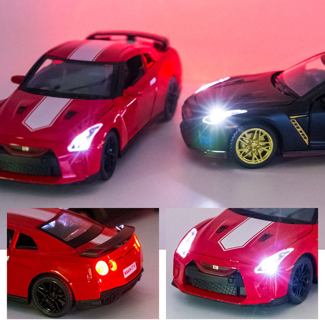 Symulacja 1:32 Nissan GTR R34 R35 Skyline Ares aluminiowy model samochodu Diecasts metalowa zabawka kolekcjonerska dla dzieci - Wianko - 1