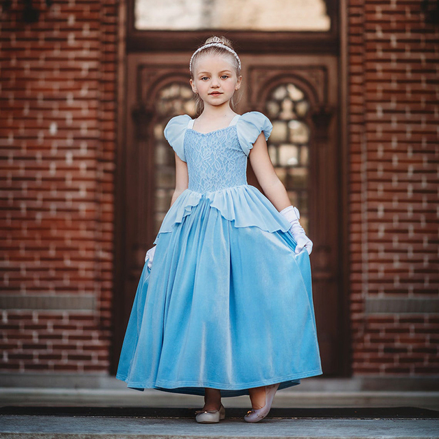 Kopciuszek - sukienka Disney Princess dla małych dziewcząt w stylu dorywczym, inspirowana Śnieżką o rozmiarze 2-10T - Wianko - 33