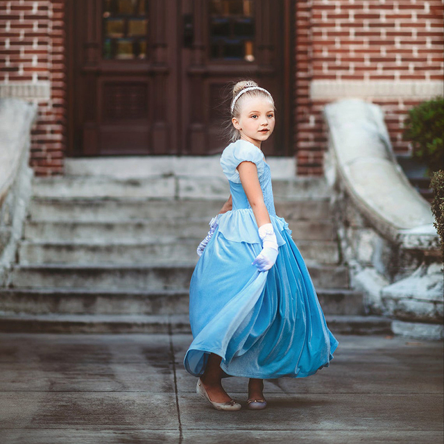 Kopciuszek - sukienka Disney Princess dla małych dziewcząt w stylu dorywczym, inspirowana Śnieżką o rozmiarze 2-10T - Wianko - 34