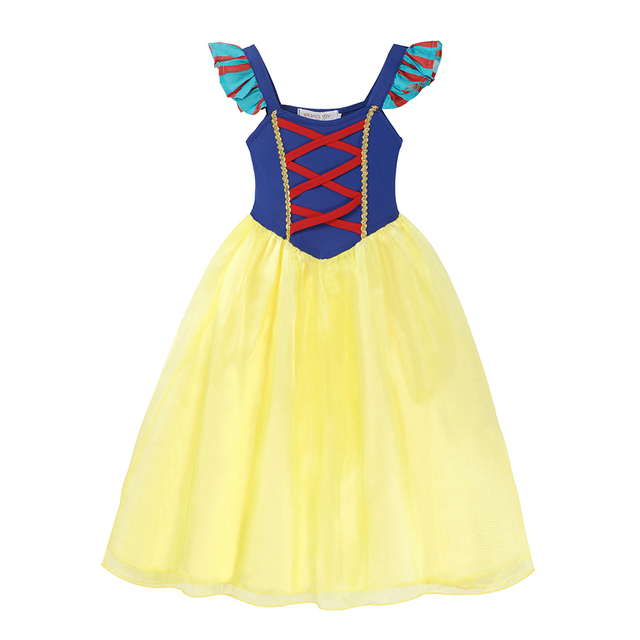 Kopciuszek - sukienka Disney Princess dla małych dziewcząt w stylu dorywczym, inspirowana Śnieżką o rozmiarze 2-10T - Wianko - 23