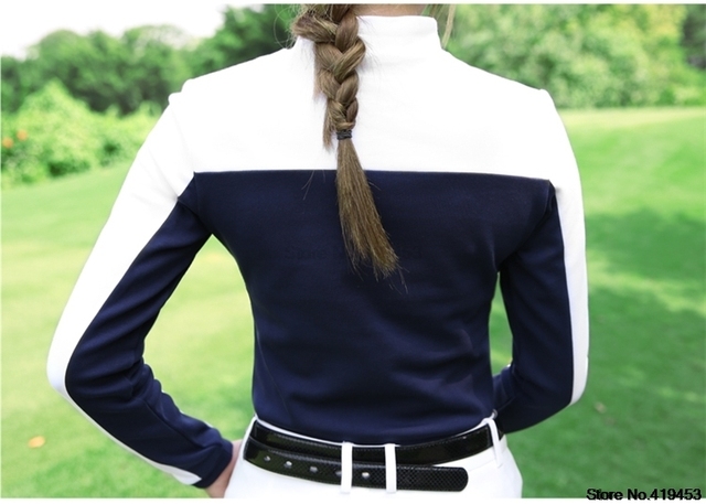 2020 PGM Golf - Kobiety Topy Jesień/Zima - Aksamitna Koszulka z Długim Rękawem - Patchwork D0497 - Wianko - 9