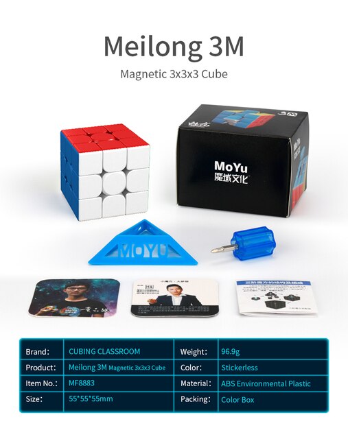 MoYu Meilong M - Magnetyczna magiczna kostka prędkościowa dla profesjonalistów - Cubo Magico 2x2 3x3 4x4 5x5 - Antystresowa zabawka dla dorosłych i dzieci - Wianko - 11