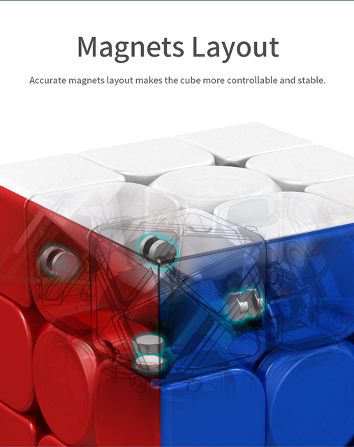 MoYu Meilong M - Magnetyczna magiczna kostka prędkościowa dla profesjonalistów - Cubo Magico 2x2 3x3 4x4 5x5 - Antystresowa zabawka dla dorosłych i dzieci - Wianko - 3