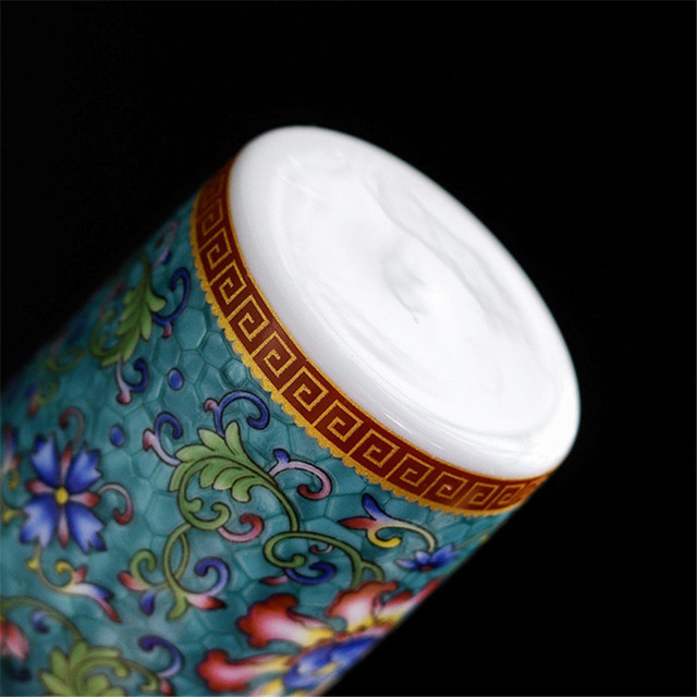 Ceramiczne Mini Kolorowe Puszki na Herbatę z Emalią - Przenośne Pojemniki na Przyprawy z Caddy - Zbiorniki Gospodarstwa Domowego - Wianko - 9