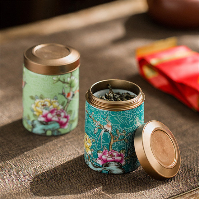 Ceramiczne Mini Kolorowe Puszki na Herbatę z Emalią - Przenośne Pojemniki na Przyprawy z Caddy - Zbiorniki Gospodarstwa Domowego - Wianko - 4
