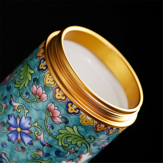 Ceramiczne Mini Kolorowe Puszki na Herbatę z Emalią - Przenośne Pojemniki na Przyprawy z Caddy - Zbiorniki Gospodarstwa Domowego - Wianko - 8