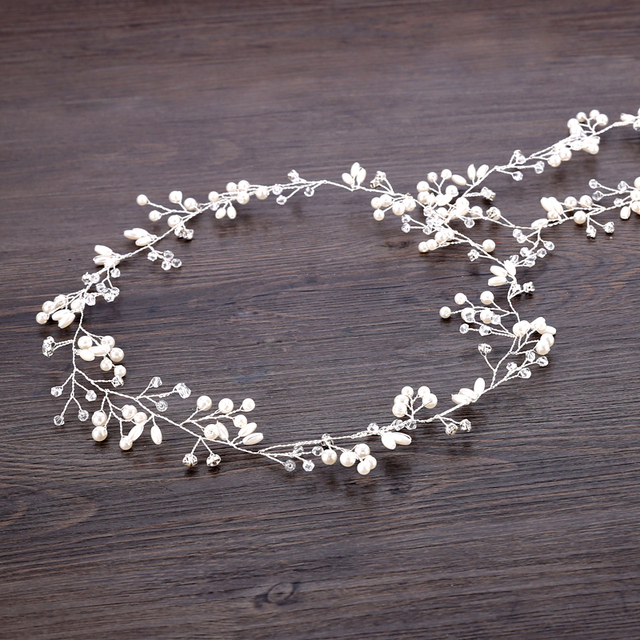 Zachodnia koronkowa biżuteria do włosów dla panny młodej - ręcznie wykonane kwiaty z kryształami i nakrycia głowy dla nowożeńców - Wianko - 20