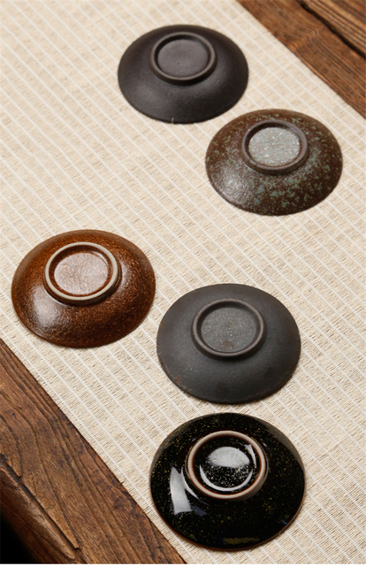 Gruba ceramika - uchwyt na kubek herbaty i podkładka - japońska doniczka ceramiczna, termiczna mata izolacyjna - Wianko - 4