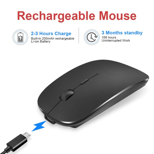 Mysz bezprzewodowa 1600Dpi 2.4G - ultra-cienka i cicha, idealna do laptopa i biura - Wianko - 2