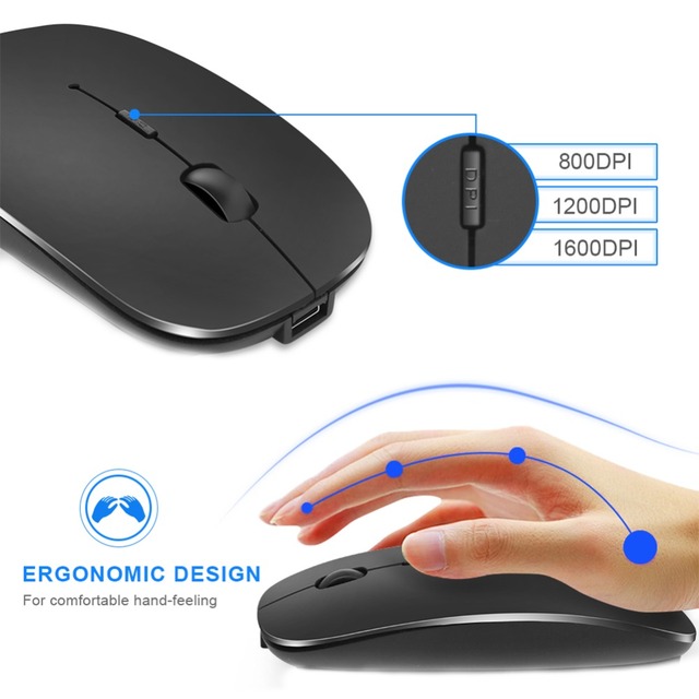 Mysz bezprzewodowa 1600Dpi 2.4G - ultra-cienka i cicha, idealna do laptopa i biura - Wianko - 6