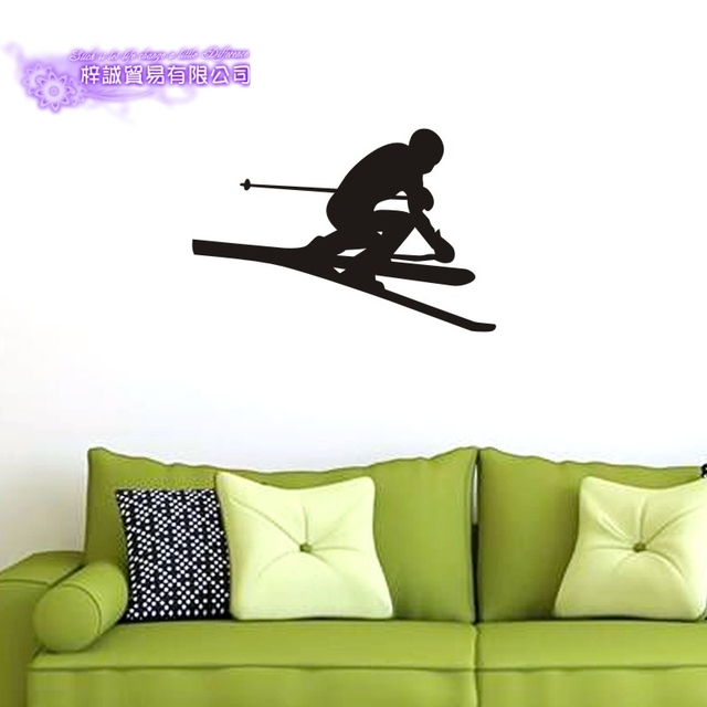 Łyżwiarstwo figurowe - naklejki samochodowe i ścienne, narciarstwo, sporty zimowe - naklejka winylowa ozdobna do malowania ścian, model 014 - Wianko - 29