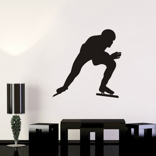 Łyżwiarstwo figurowe - naklejki samochodowe i ścienne, narciarstwo, sporty zimowe - naklejka winylowa ozdobna do malowania ścian, model 014 - Wianko - 35