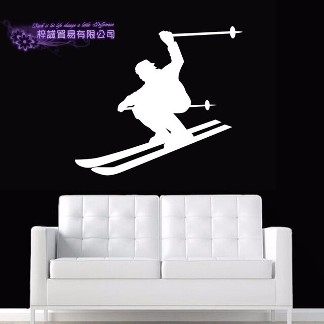 Łyżwiarstwo figurowe - naklejki samochodowe i ścienne, narciarstwo, sporty zimowe - naklejka winylowa ozdobna do malowania ścian, model 014 - Wianko - 24