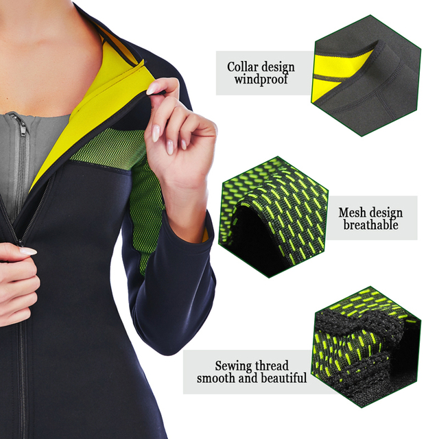 NINGMI kombinezon do sauny gorset Waist Trainer, neoprenowe koszule dla kobiet na trening sportowy - Wianko - 32