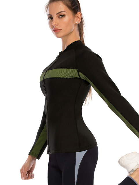 NINGMI kombinezon do sauny gorset Waist Trainer, neoprenowe koszule dla kobiet na trening sportowy - Wianko - 36