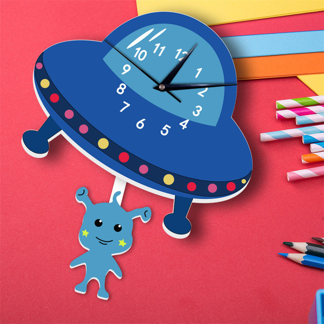 Zegar ścienny z wisiorkiem dekoracyjnym Cute Cartoon Swinging Sun Rainbow dla dzieci - Wianko - 19