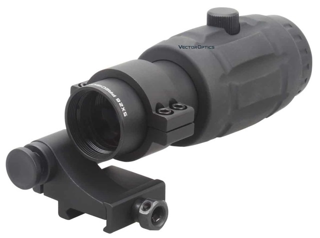 Regulowany kolimator optyczny z lupa Red Dot 5x wektor optyka Tactical - Wianko - 4