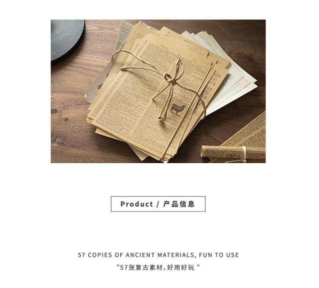 Naklejki papeteria - 57 sztuk retro angielskich liter - papierowy materiał do junk journal, planner, scrapbookingu - dekoracja w stylu vintage - Wianko - 7