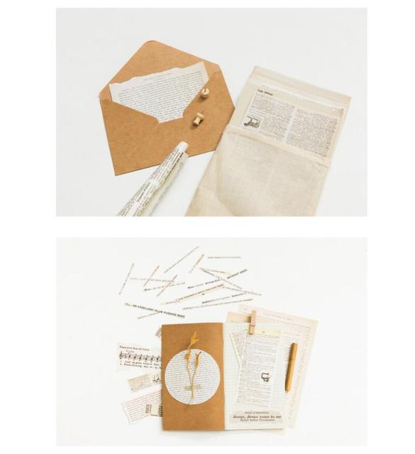 Naklejki papeteria - 57 sztuk retro angielskich liter - papierowy materiał do junk journal, planner, scrapbookingu - dekoracja w stylu vintage - Wianko - 6