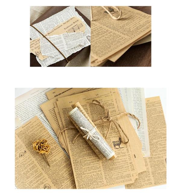 Naklejki papeteria - 57 sztuk retro angielskich liter - papierowy materiał do junk journal, planner, scrapbookingu - dekoracja w stylu vintage - Wianko - 8