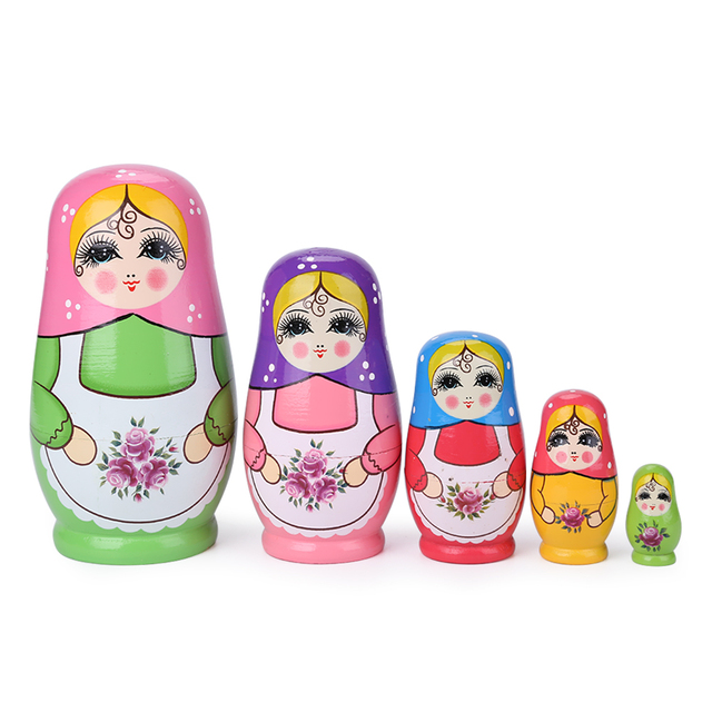 Drewniane lalki Matryoshka z kreskówek - zabawki rękodzielnicze, prezenty dla dzieci, dekoracje świąteczne - Wianko - 17