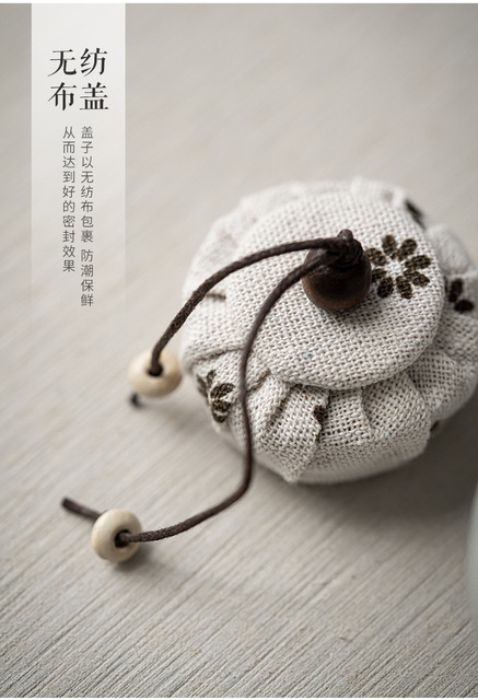 Puszka na herbatę ceramiczna zamknięta mini w stylu japońskim, koloru ice grey - Wianko - 12