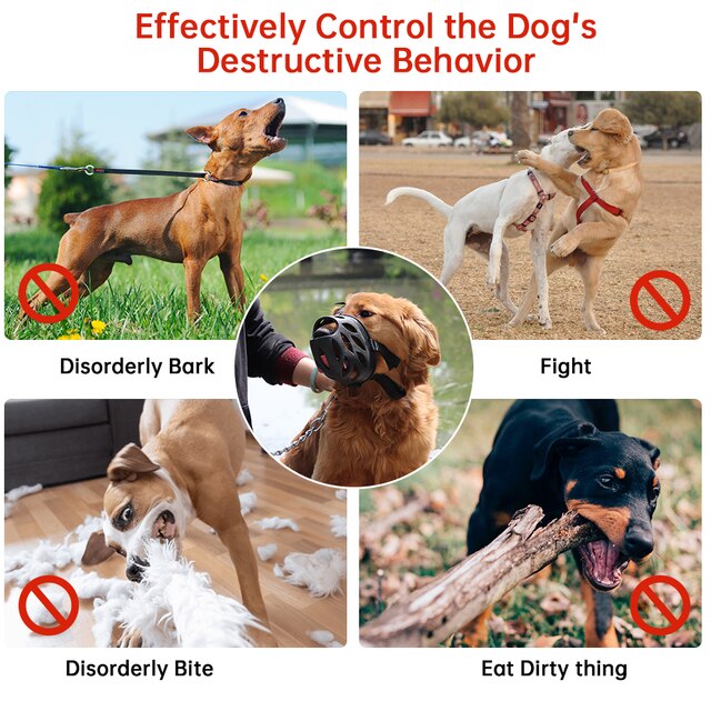 Muzzles silikonowy kaganiec dla psów - regulowany, miękki, oddychający - dla małych, średnich i dużych psów, w tym Pitbull - zatrzymuje gryzienie i szczekanie - Wianko - 27