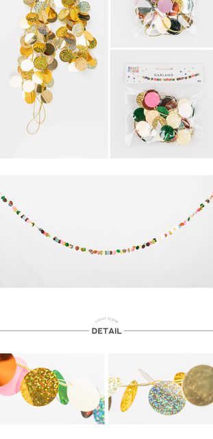 Kolorowe plastikowe girlandy z okrągłymi kołami - dekoracje DIY na przyjęcie, urodziny, bannery - Wianko - 4